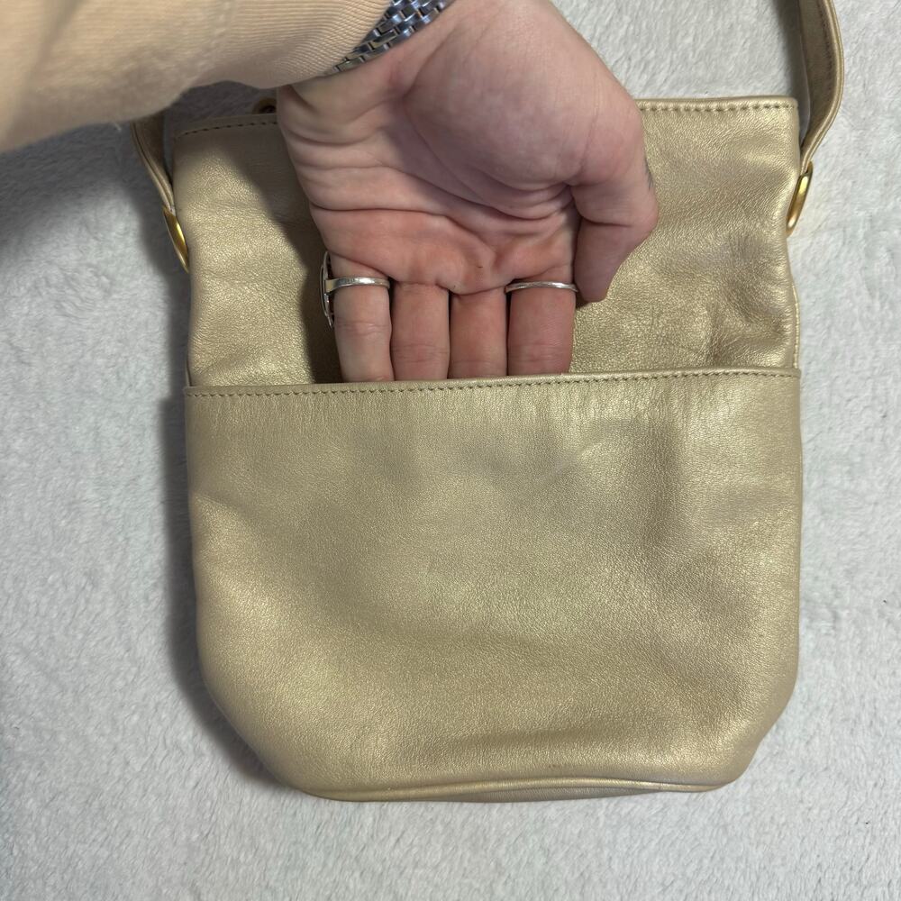 Vintage Leather Mini Duffle/Barrel Shoulder Bag by SHARIF - Picture 11 of 13